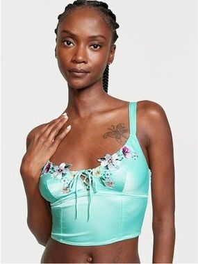 VS Flower embroidered corset